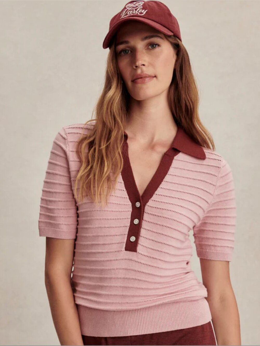 NEW Varley Wren Knit Polo